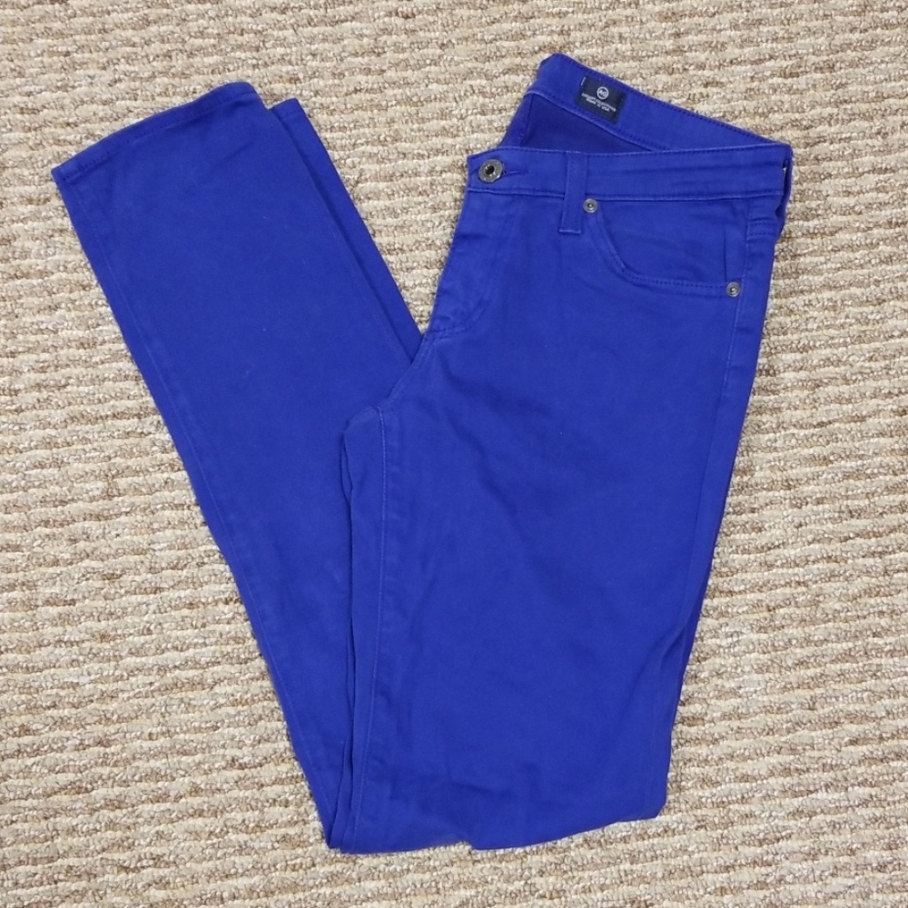 AG the stilt cigarette jean in bright blue, 28R